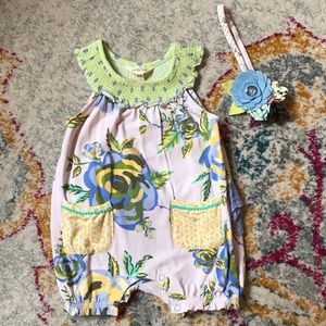 Matilda Jane romper and headband set
